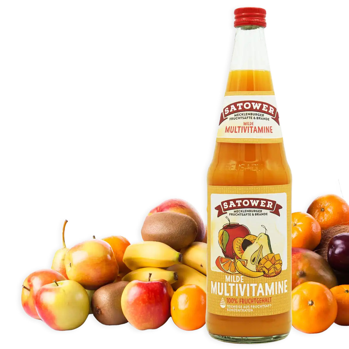 Milder Multivitaminsaft 100% Satower