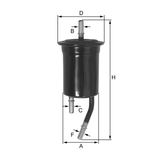 ZP8079FM Kraftstoff-Leitungsfilter Inline