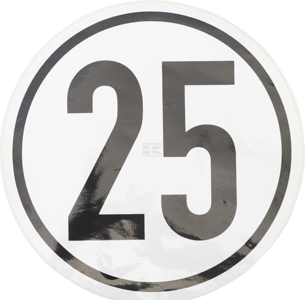 Aufkleber 25 Km/H
