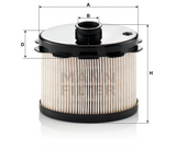 PU 1021 x Kraftstofffilterelement, metallfrei