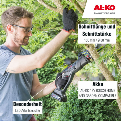 AL-KO Akku-Handsäge PS 1815 AL-KO 18 V BOSCH HOME AND GARDEN COMPATIBLE