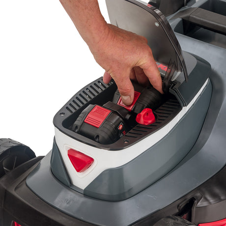 AL-KO Akku-Rasenmäher 382 Li Premium AL-KO 18 V BOSCH HOME AND GARDEN COMPATIBLE inkl. 2 Akkus und Ladegerät