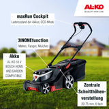 AL-KO Akku-Rasenmäher 382 Li Premium AL-KO 18 V BOSCH HOME AND GARDEN COMPATIBLE