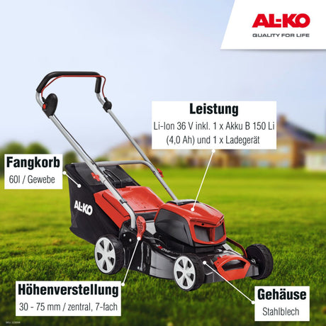 AL-KO AL-KO 36 V Akku-Rasenmäher 42.9 Li inkl. Akku und Ladegerät