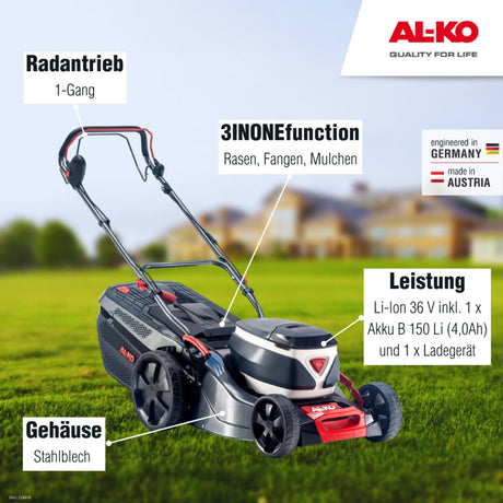 AL-KO AL-KO 36 V Akku-Rasenmäher 46.2 Li SP Comfort inkl. 1 Akku und Ladegerät