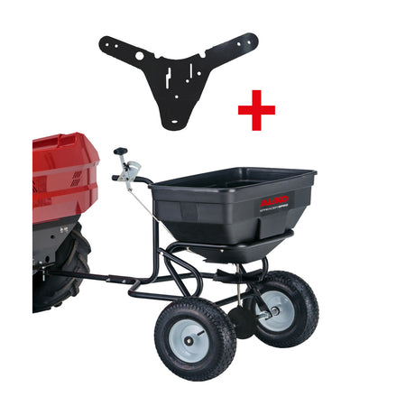 AL-KO solo® by AL-KO Streuer Set SP60 (56 Liter, inkl. Streuwagen und Anhängekupplung) für Comfort Traktoren