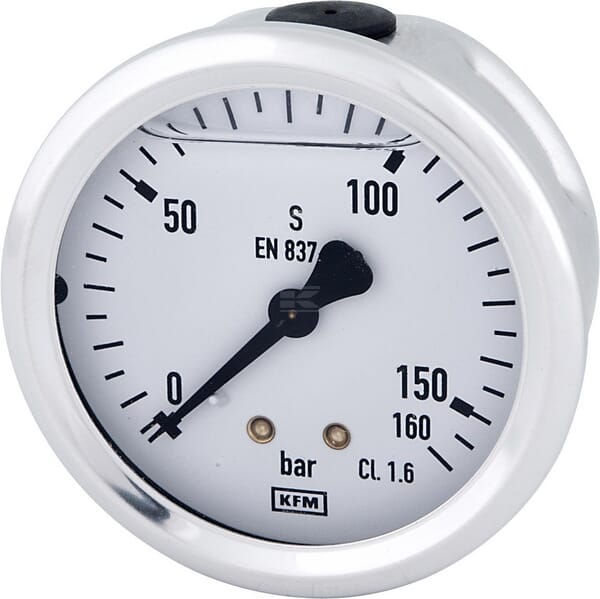 Manometer, Ø63 mm, 160 bar, Anschluss hinten 1/4"
