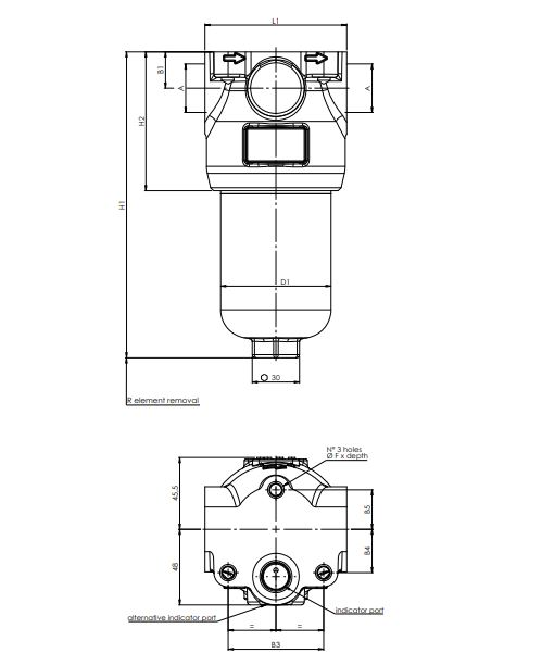 FH320D126000BB50S000S0 Leitungsfiltergehäuse (Druckfilter)