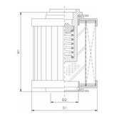 R130G15B Hydraulikfilterelement (Rücklauffilter)