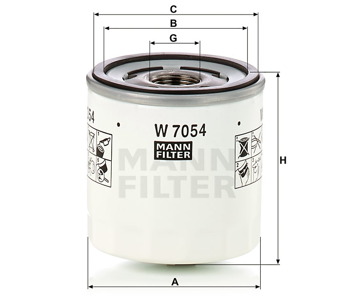 W 7054 Ölfilter SpinOn