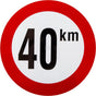 Schild 40 km PVC