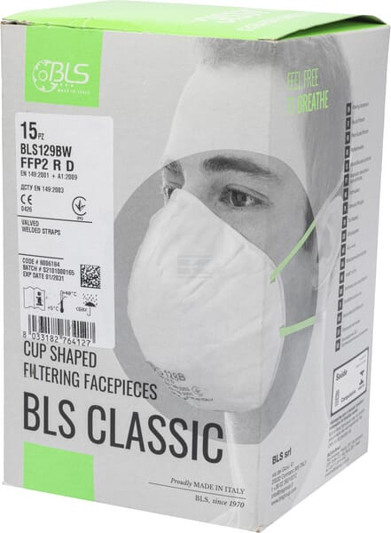 BLS 129BW FFP2 R D Gesichtsmaske mit Ventil 15 Stck.