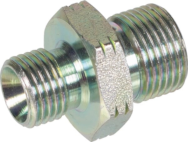 Adapter Stecker/Stecker, 1/4" x 3/8" BSP mit Öffnung Ø 1,0 mm