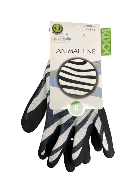 KIXX KIXX Handschuh Polyester/Latex Smiling Zebra