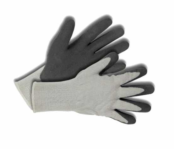 KIXX KIXX Winterhandschuh Baumwolle/Latex - weiß/grau