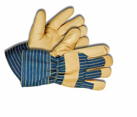 KIXX KIXX Winterhandschuh Schweinsnappa/3M Thinsulate - blau/beige