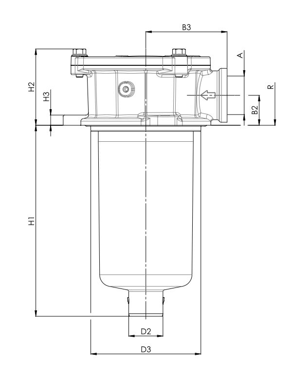 FRTR122000BB50C000S0 Leitungsfiltergehäuse (Rücklauffilter)