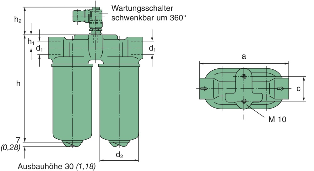 67 625 62 106 Leitungsfilter, 14 bar