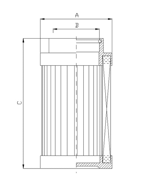 C214G06 Hydraulikfilterelement (coreless)