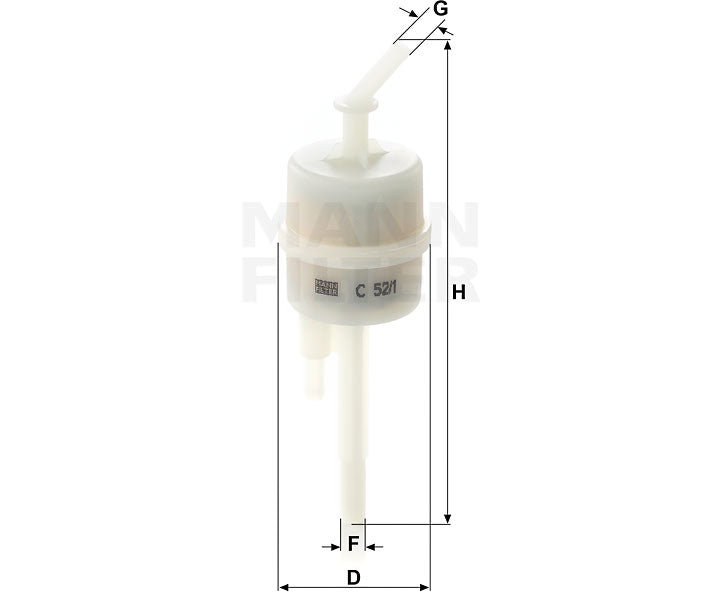 C 52/1 Luft-Leitungsfilter Inline