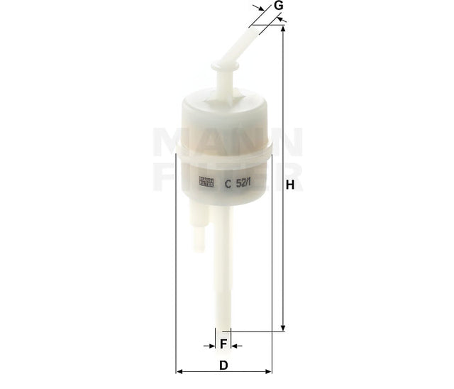 C 52/1 Luft-Leitungsfilter Inline