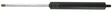 Gasdruckdämpfer, stangendurchmesser 6mm, zylinderdurchmesser 15mm, stangenhub 80mm, 200N
