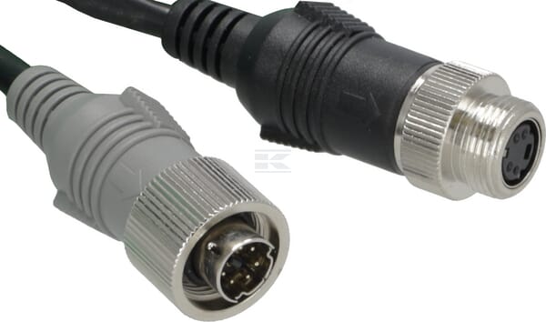 Adapter, 6-pol. Stecker mit Sicherung - 4-pol. Buchse mit Sicherung