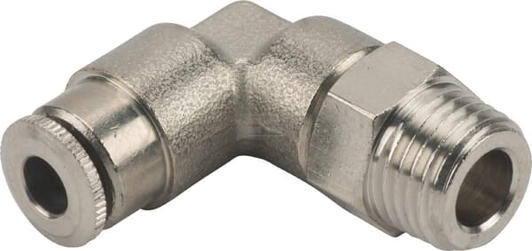 Steckverschraubung Ø 4mm 90° drehbar, Außengewinde M10x1 Kramp