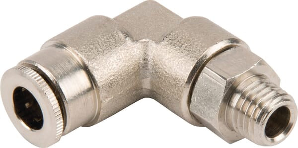 Steckverschraubung Ø 6mm 90° drehbar, Außengewinde M8x1 Kramp