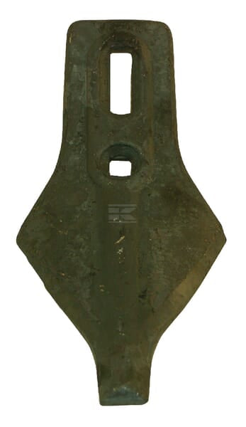 Grubberspitze 270x135x12mm, gehärtet, flach, 2 Löcher, passend für Universal