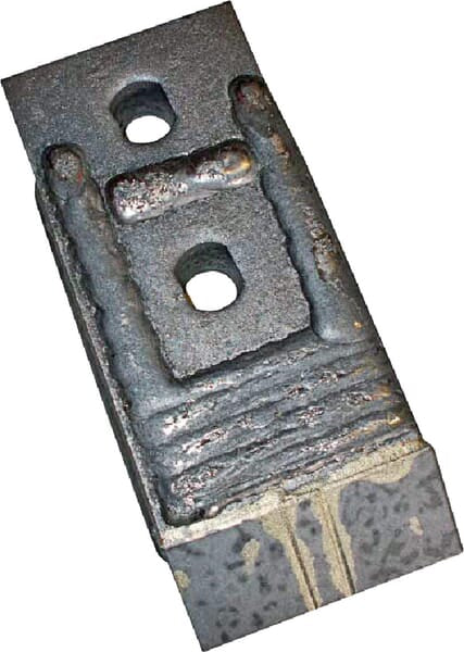 Grubberspitze 160x70x20mm, gehärtet, flach, 2 Löcher, passend für Grégoire-Besson