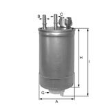 ZP05/7F Kraftstoff-Leitungsfilter Inline