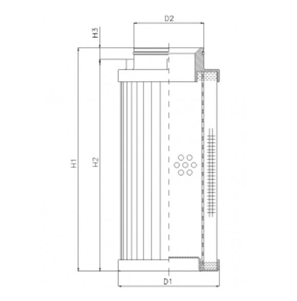 D732T25A Hydraulikfilterelement (Druckfilter)