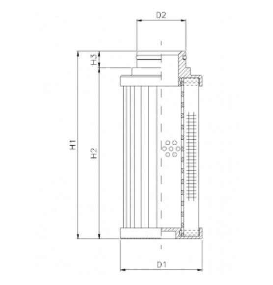 D781G25B Hydraulikfilterelement (Druckfilter)