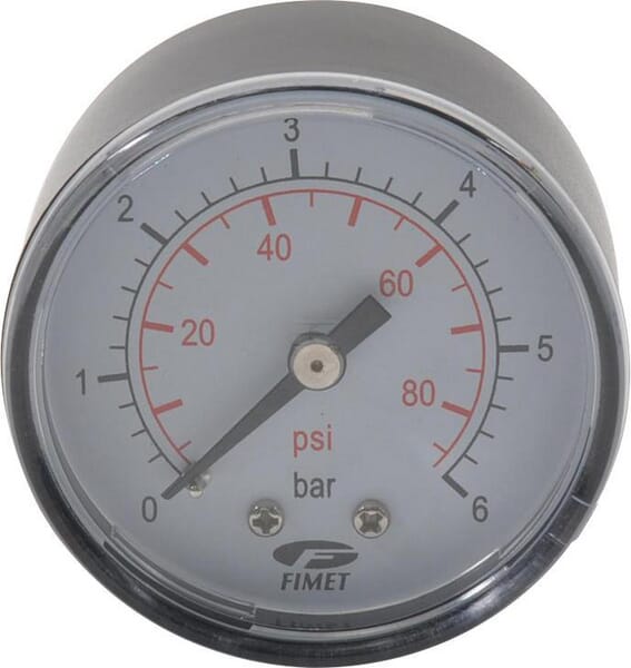 Manometer 0-6 bar hintenanschl.