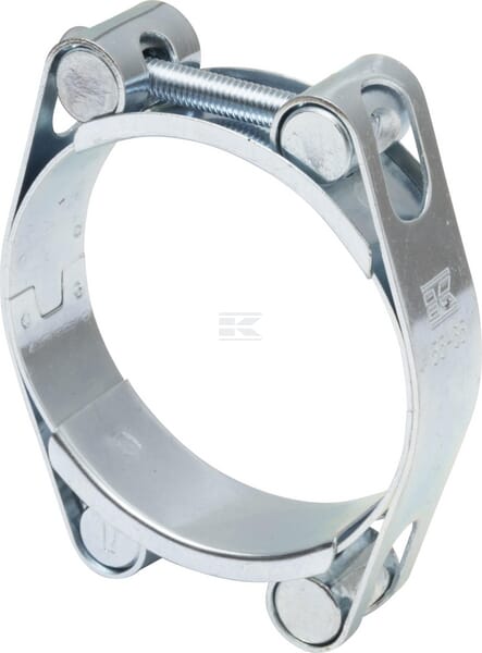 Schlauchschelle, 55-65 mm, zwei Schrauben, Doppelband, DIN912, verzinkt, Kramp