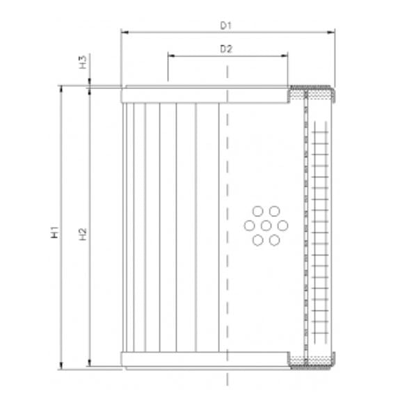 DMD024E10B Hydraulikfilterelement (Druckfilter)