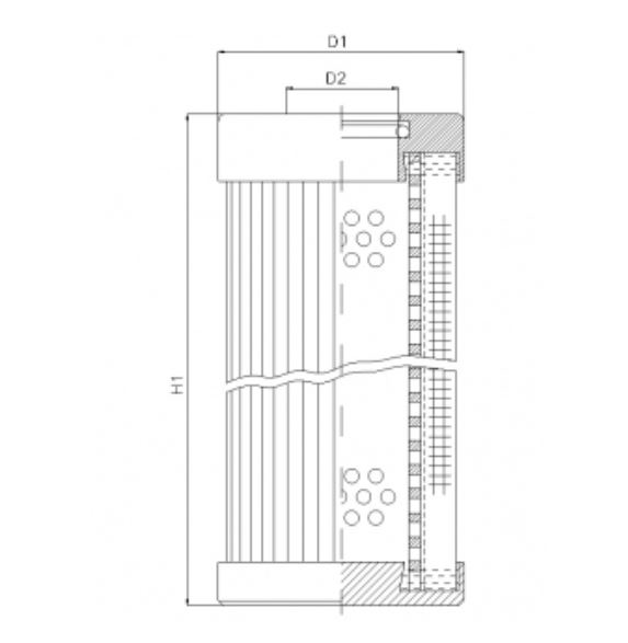 D112T60B Hydraulikfilterelement (Druckfilter)