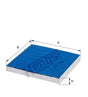 E2990LB Innenraumfilterelement (biofunktional)