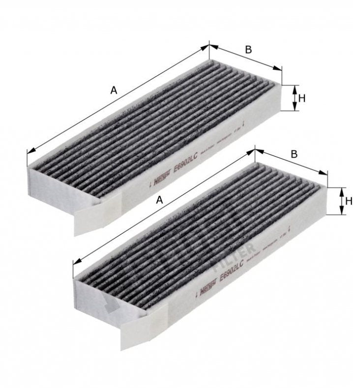 E6902LC-2 Innenraumfilterelement (Aktivkohle)