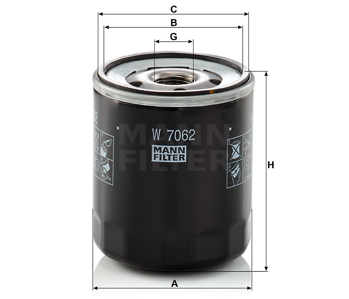 W 7062 Ölfilter SpinOn
