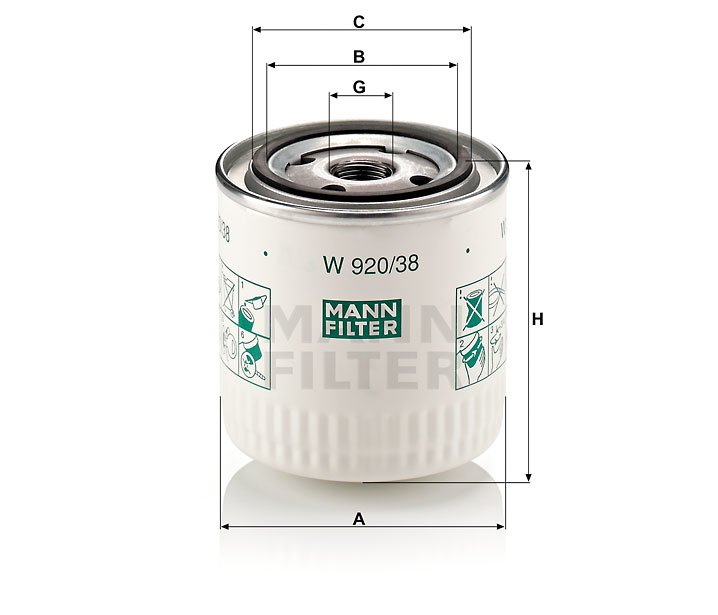 W 920/38 Wechselfilter SpinOn
