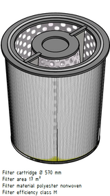EIT-130-11868 Filterpatrone 570/465 x 605mm, 17m²