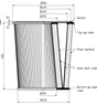 EIT-130-63875 Filterpatrone 550/465 x 605mm, 16,7m²