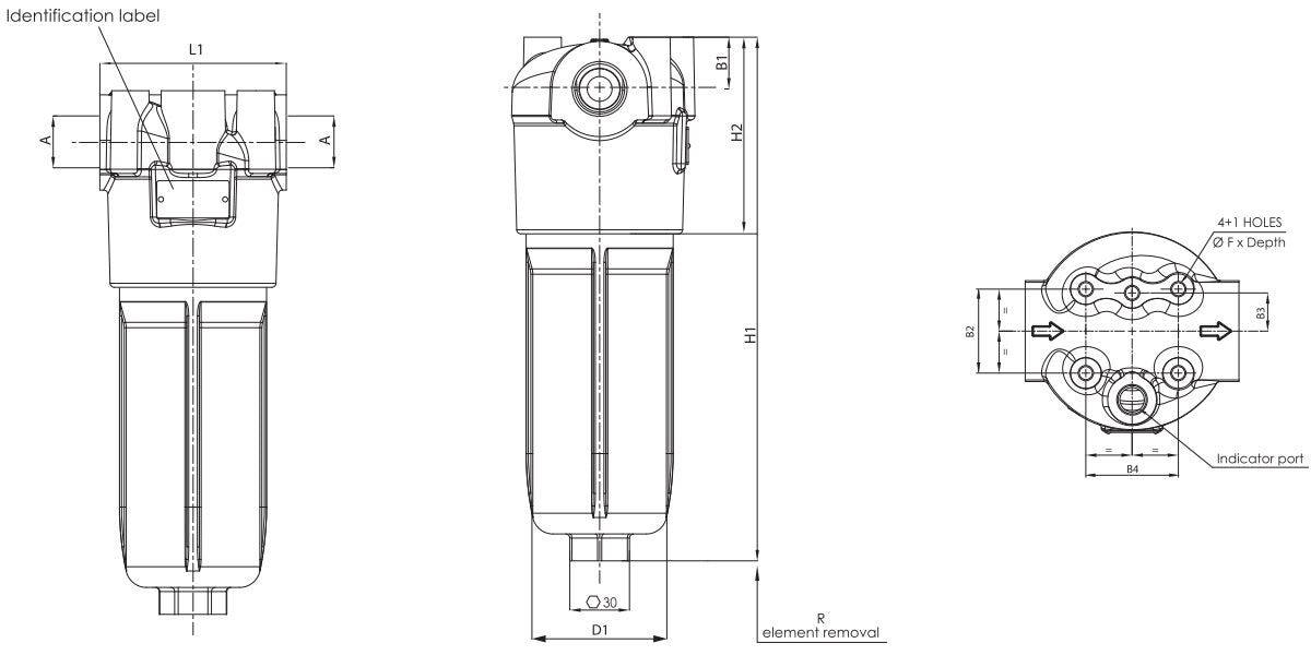 F100XD400G10ABB7LS000 Leitungsfilter (Druckfilter)
