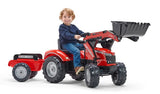 Massey FergusonS8740 Tretbagger mit Anhänger