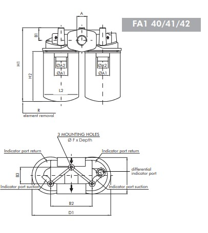 FA141G10BB7R000 Leitungsfilter (Rücklauffilter)