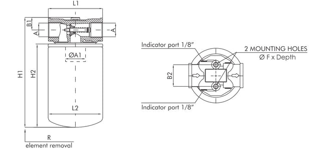 FA110000BB4S000 Filterkopf