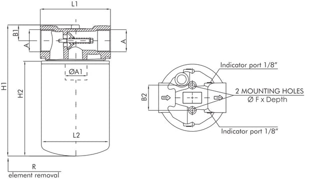 FA120CW10BB6S000 Leitungsfilter (Saugfilter)