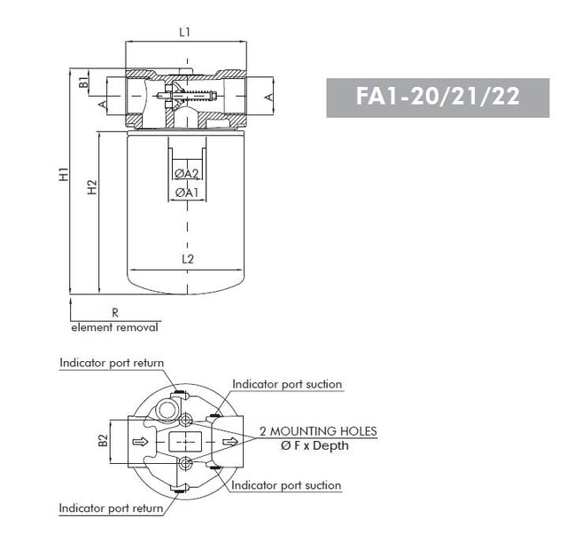 FA122000BB6000 Filterkopf